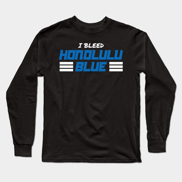 I Bleed Honolulu Blue Detroit Lions football Long Sleeve T-Shirt by anonshirt